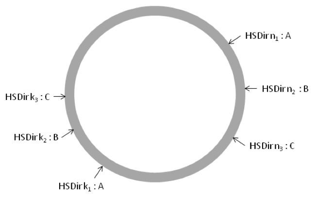 Tor hidden service descriptor distributed hash table