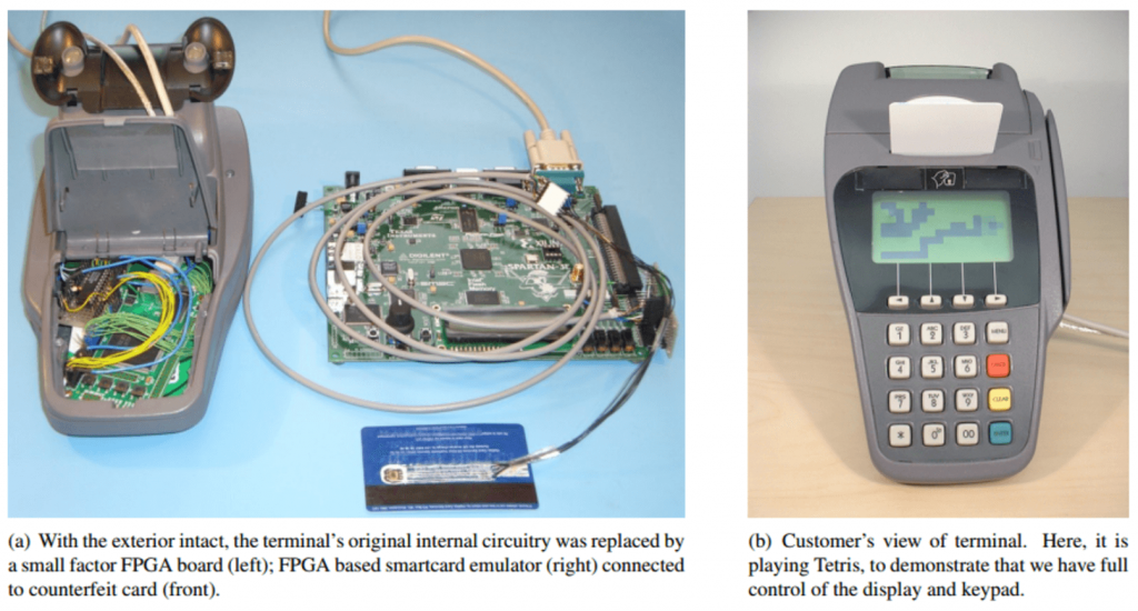 A rigged payment terminal capable of performing the relay attack can be made from off-the-shelf components.